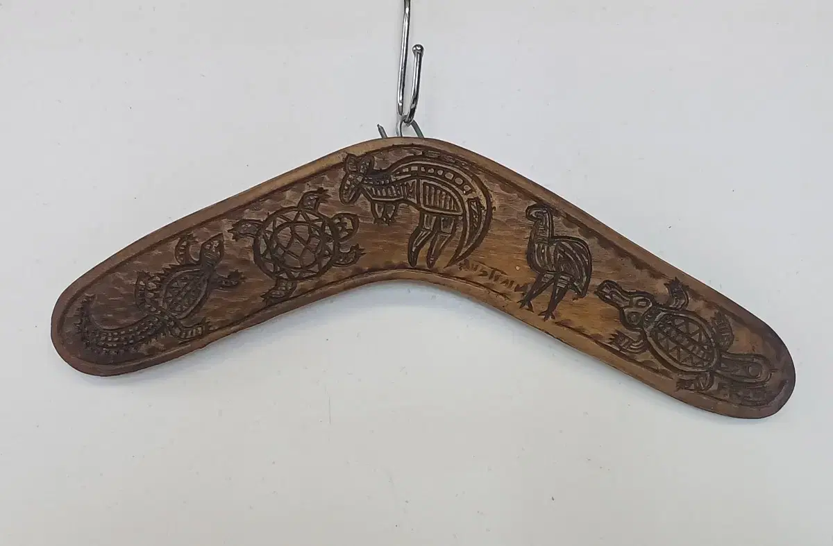 ビンテージ装飾品古典的なおもちゃオーストラリアの木のブーメランの装飾品